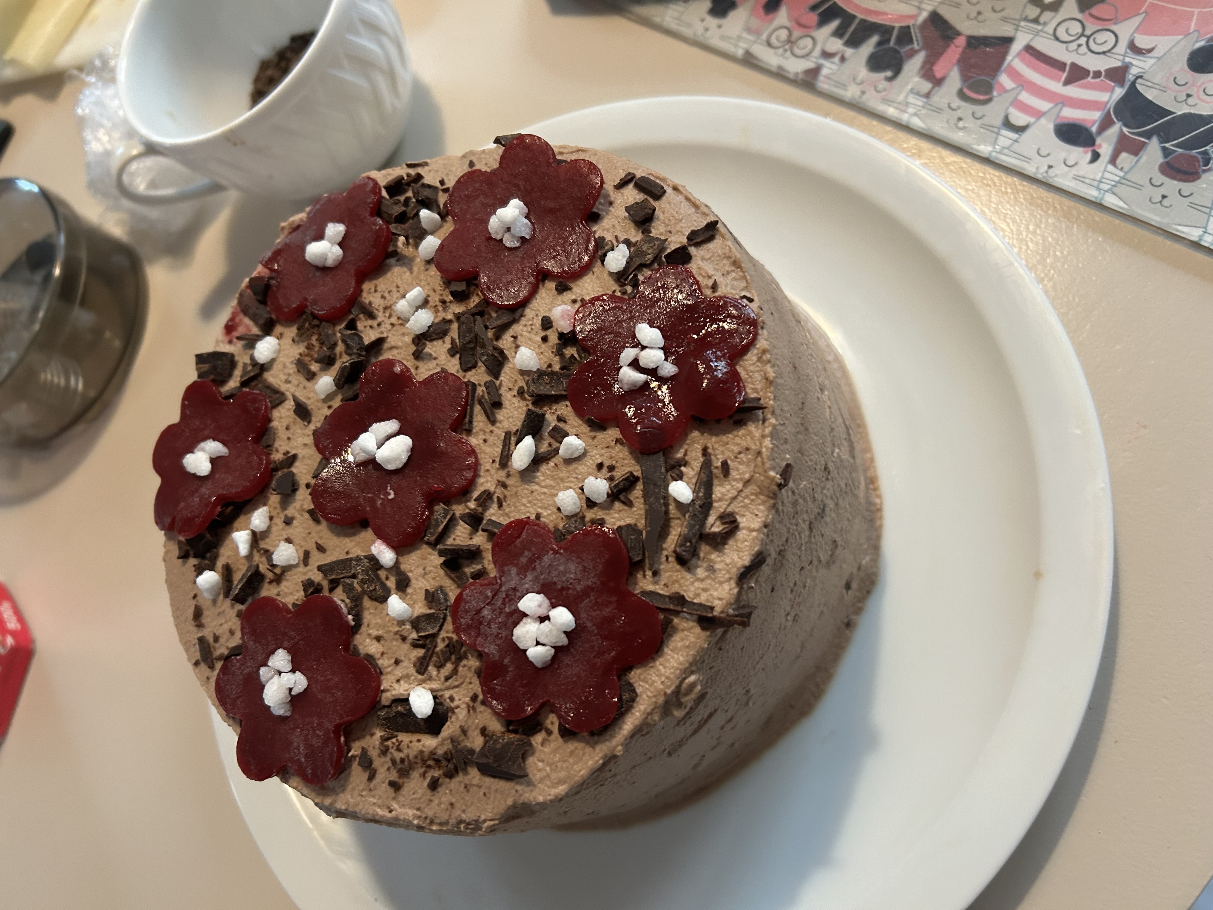 Layer cake framboise chocolat